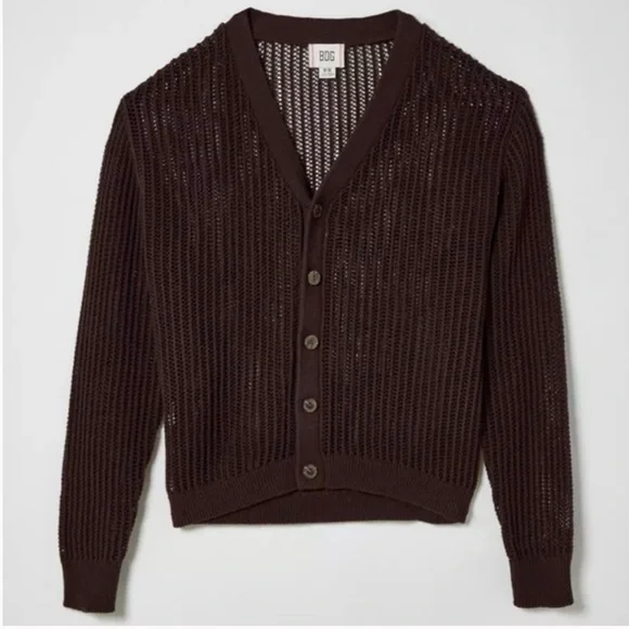 Urban Outfitters BDG Unisex Beach Cardigan NWOT in Brown - Picture 1 of 9